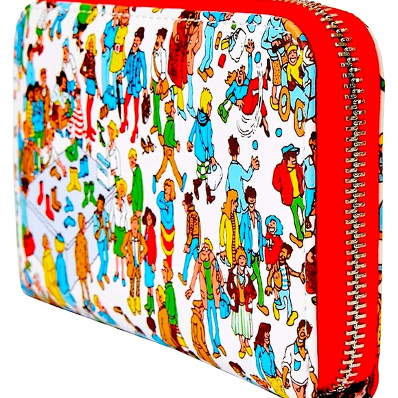 NWT, Loungefly Where’s Waldo: All Over Print Zip Wallet, Large , 100% Authentic - Picture 4 of 11